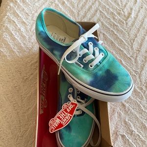 Vans tie die green and blue